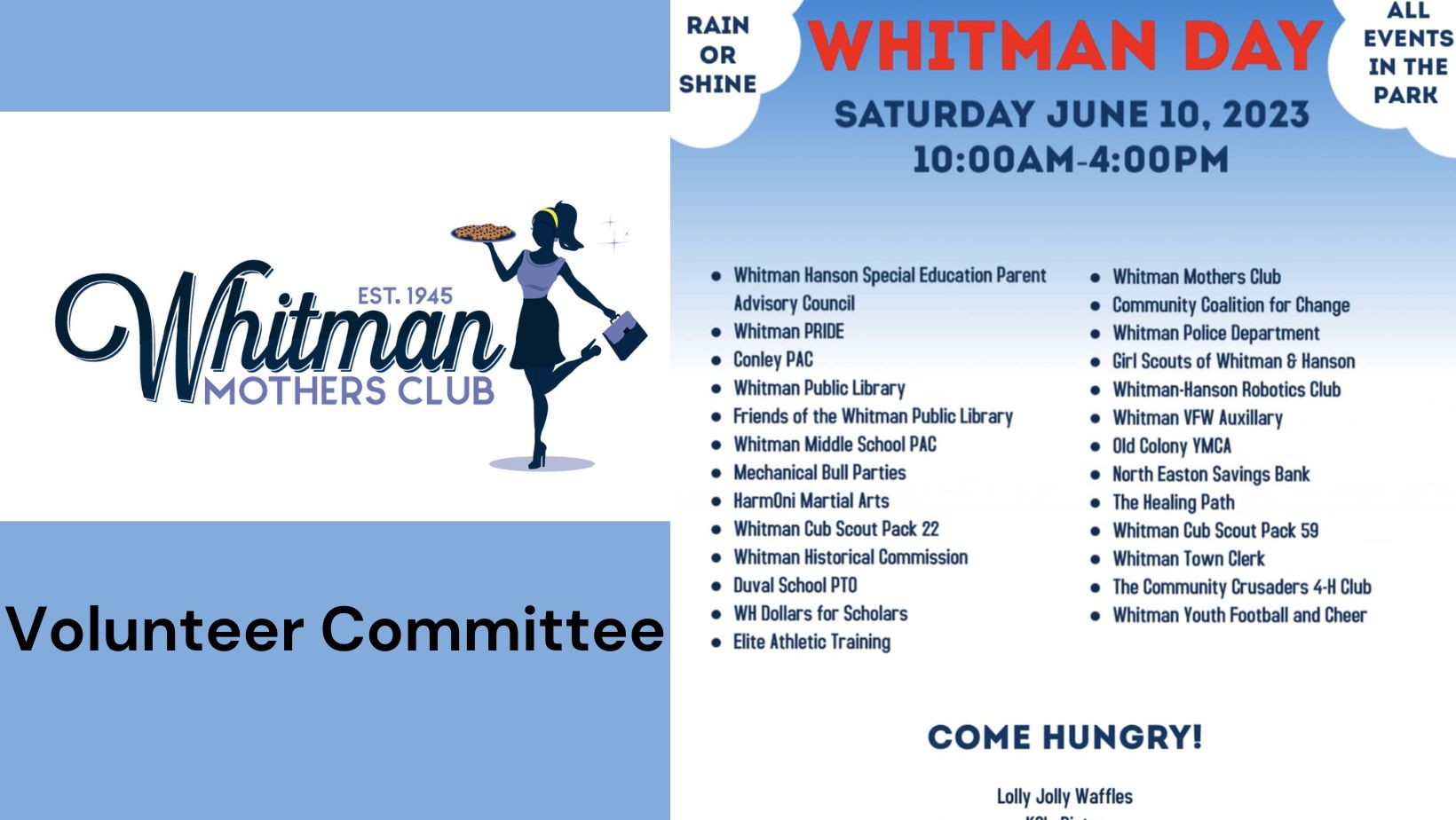 Whitman Day 2023 Whitman Mothers Club